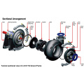 Pompe centrifuge horizontale de boue de sable de gravier d&#39;étape unique-A05